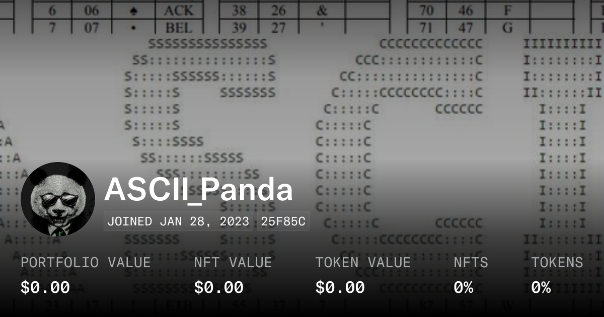 ASCII_Panda - Profile | OpenSea