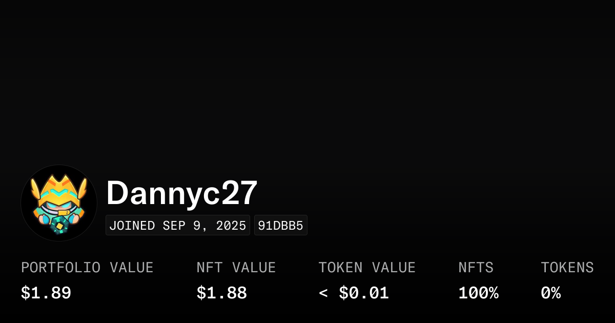 Dannyc27 - Profile | OpenSea