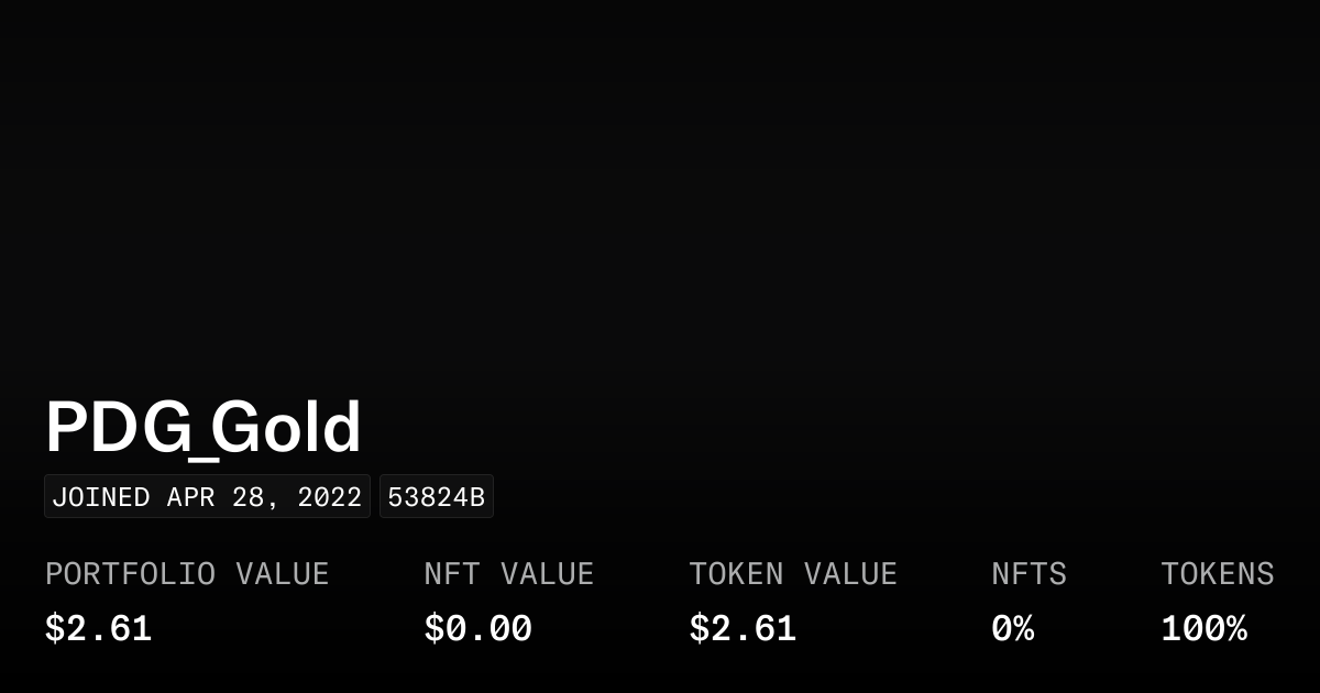 PDG_Gold - Profile | OpenSea