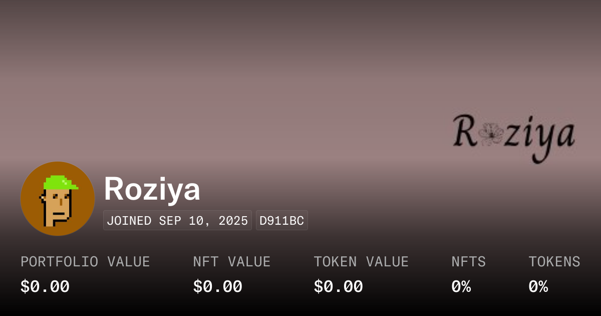 Roziya - Profile | OpenSea