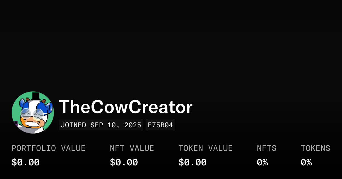 TheCowCreator - Profile | OpenSea
