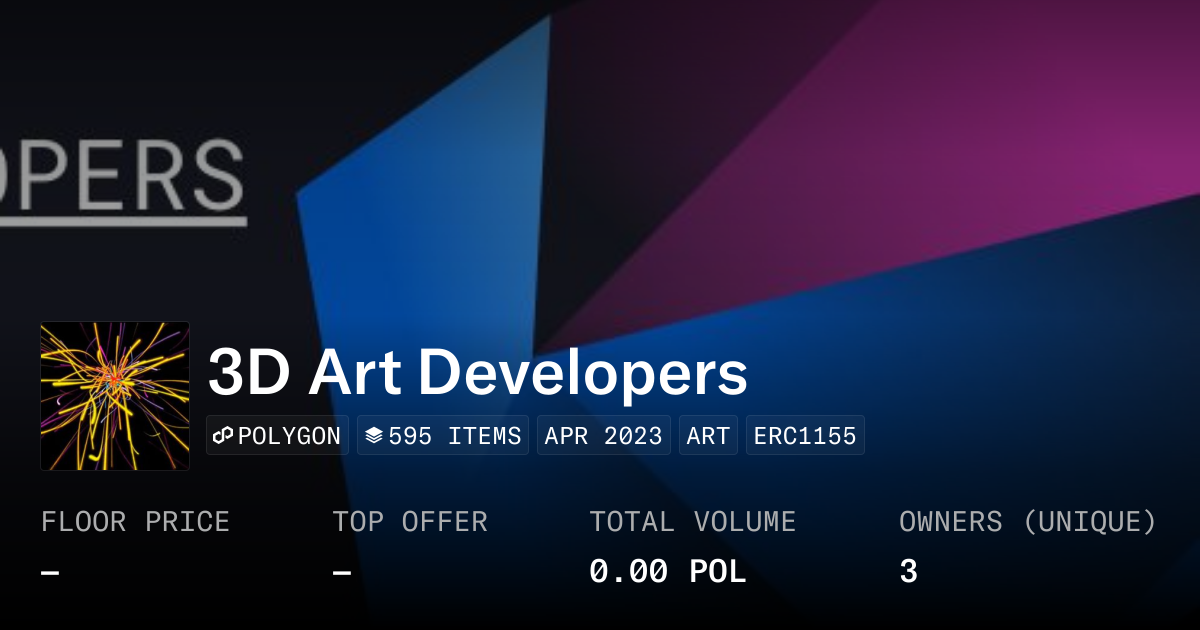 3D Art Developers - Collection | OpenSea
