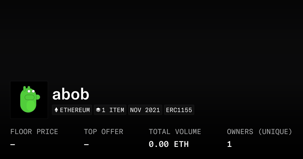 abob - Collection | OpenSea
