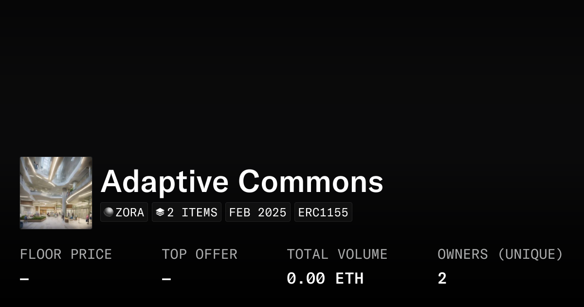 Adaptive Commons - Collection | OpenSea