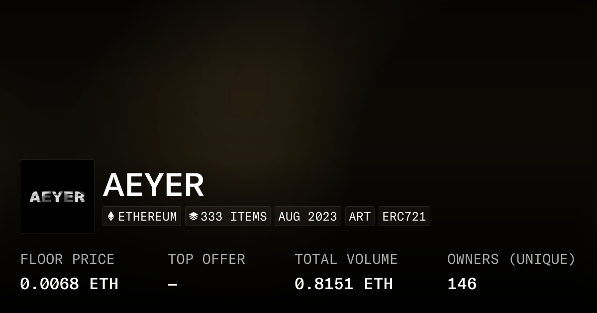 AEYER - Collection | OpenSea