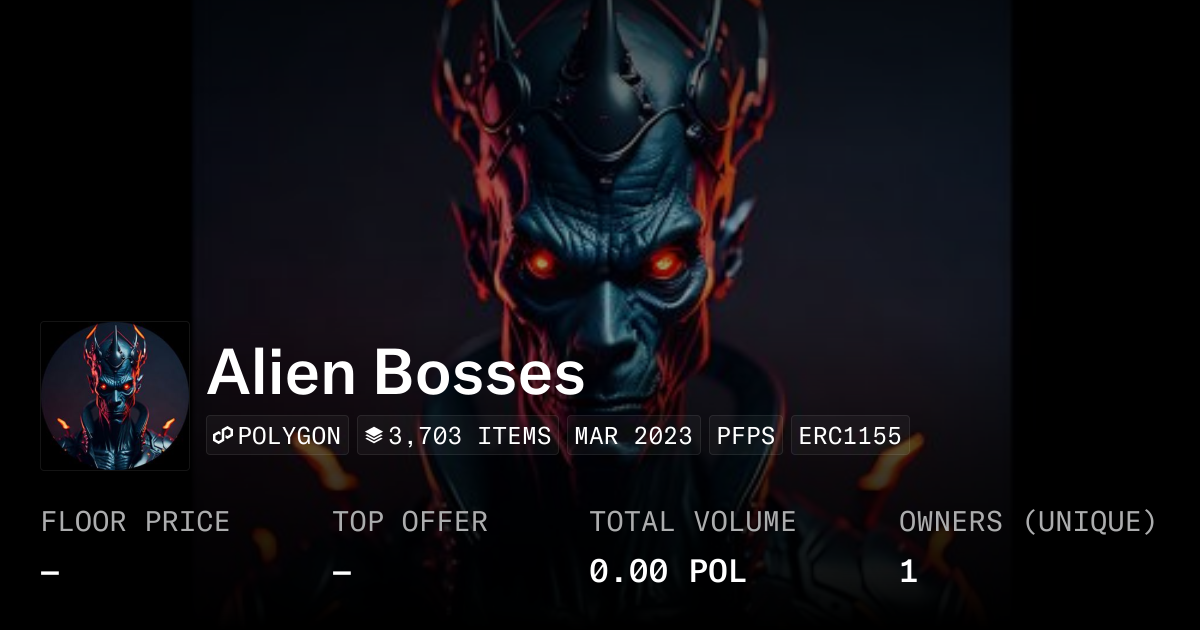 Alien Bosses - Collection | OpenSea