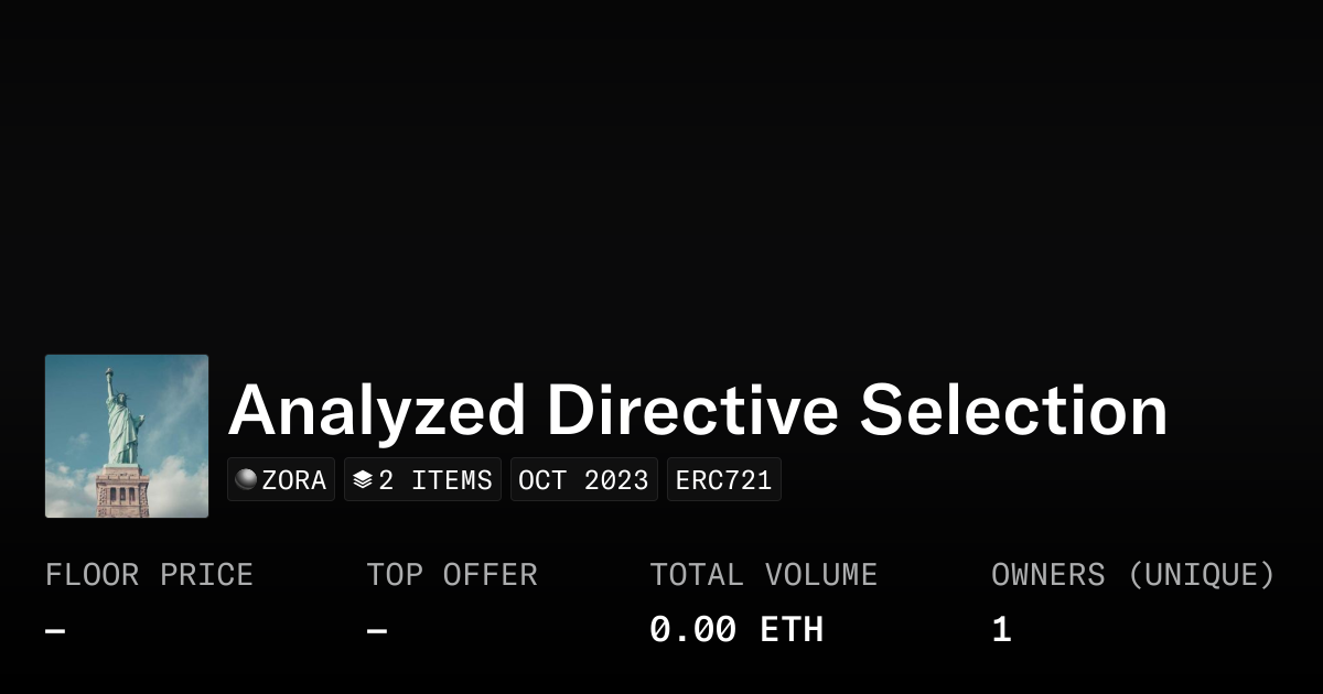 Analyzed Directive Selection - Collection | OpenSea