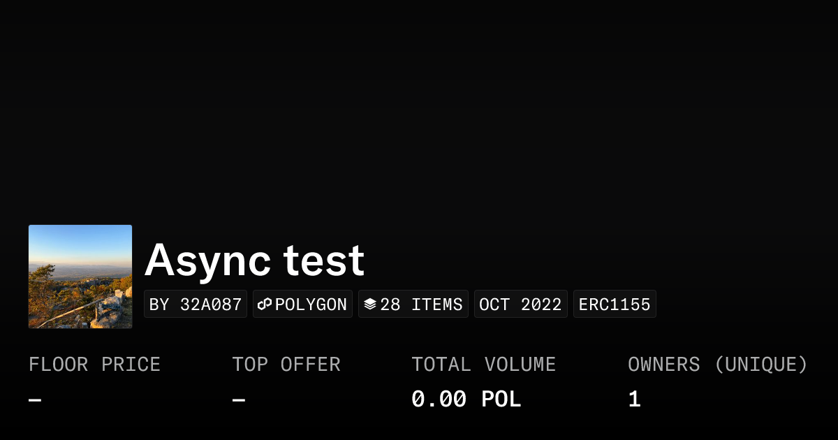 Async test - Collection | OpenSea