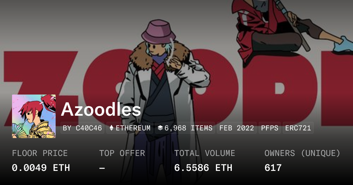 Azoodles 0.0049 ETH - Collection | OpenSea