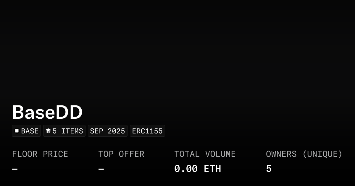 BaseDD - Collection | OpenSea