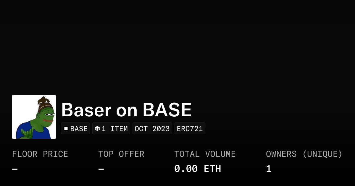 Baser on BASE - Collection | OpenSea