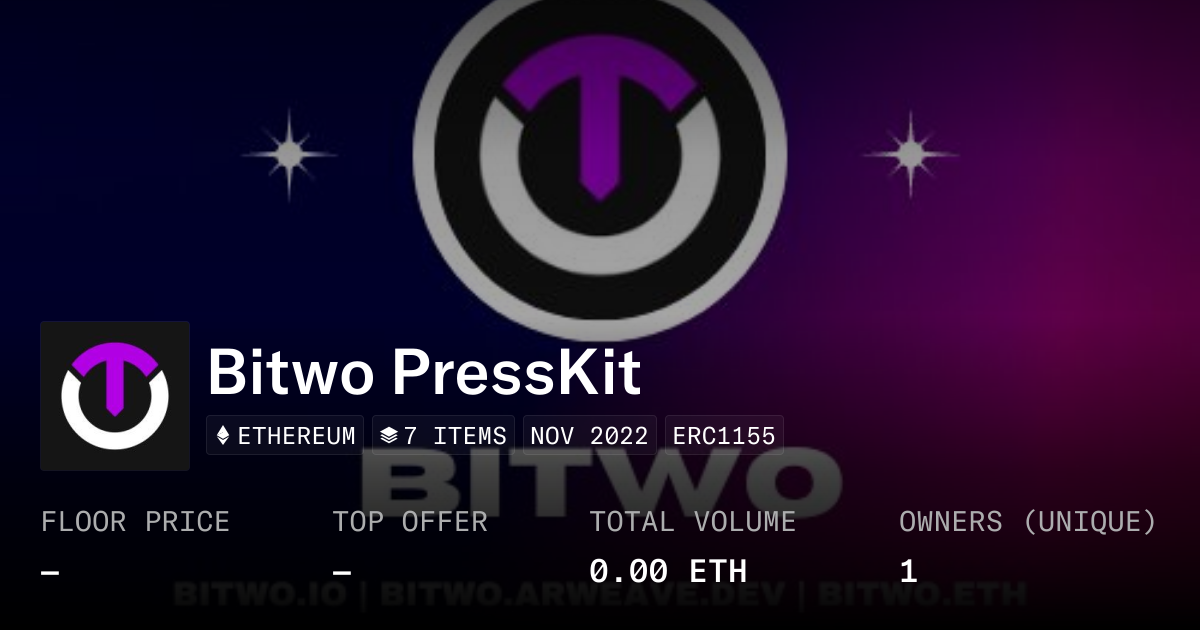 Bitwo PressKit - Collection | OpenSea