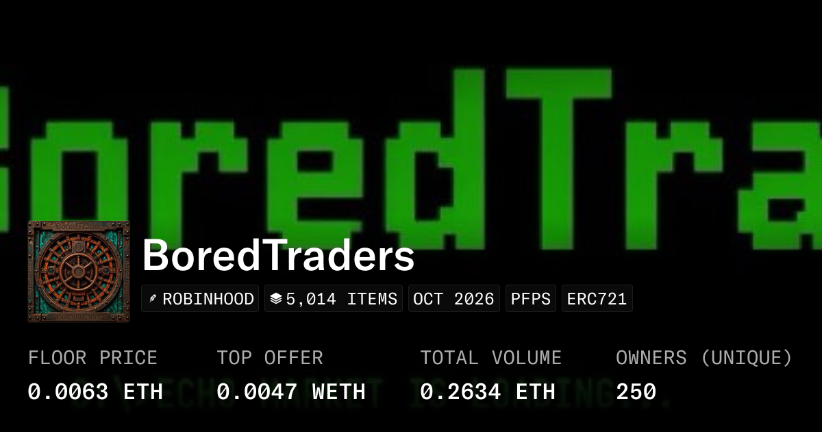BoredTraders 0.0064 ETH - Collection | OpenSea