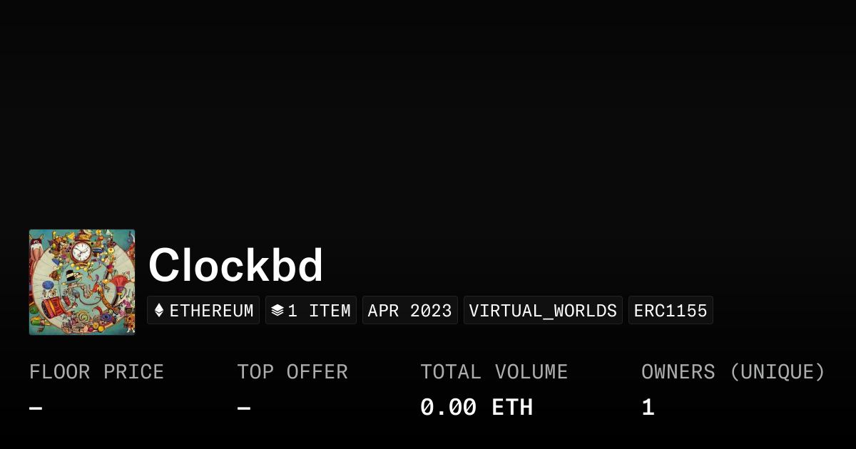 Clockbd - Collection | OpenSea