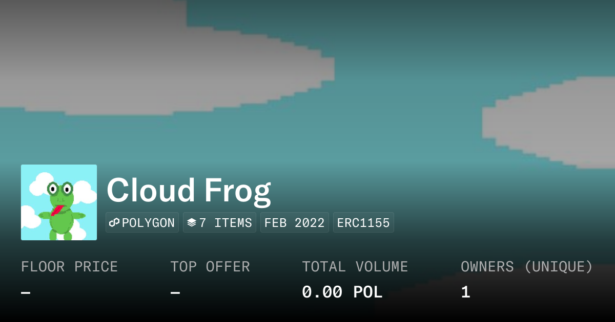 Cloud Frog - Collection | OpenSea