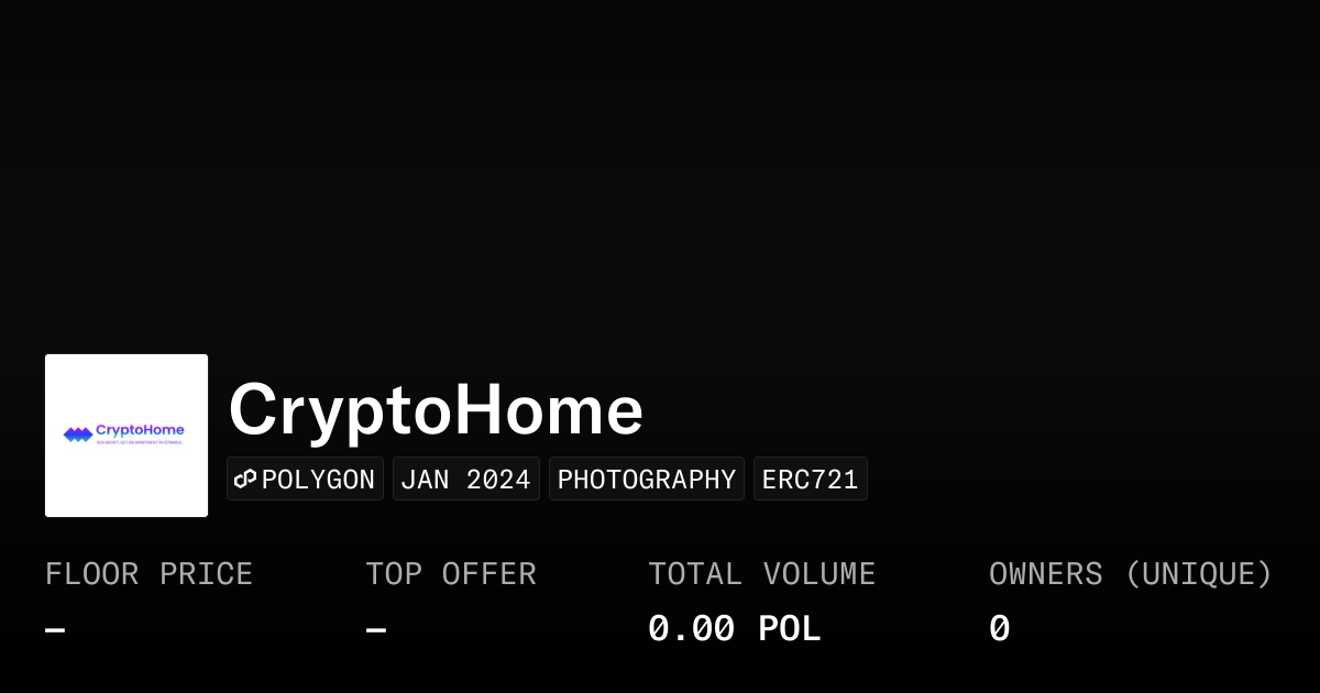 CryptoHome - Collection | OpenSea
