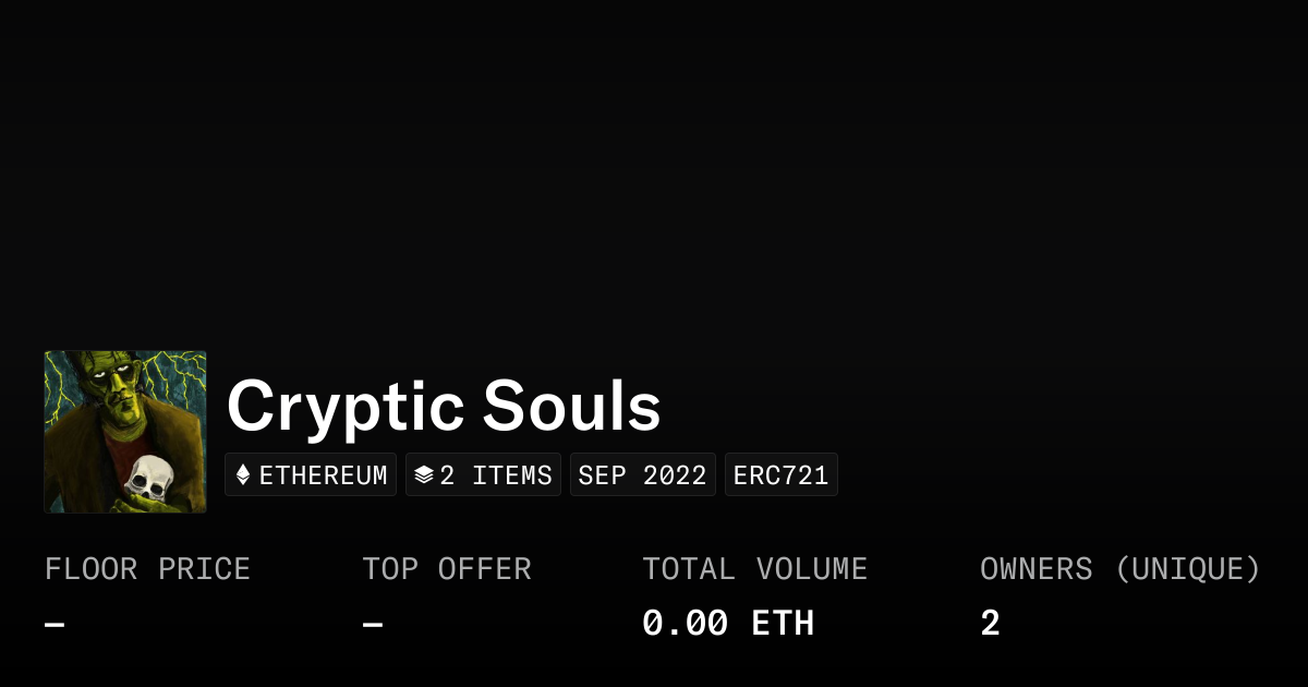 Cryptic Souls - Collection | OpenSea