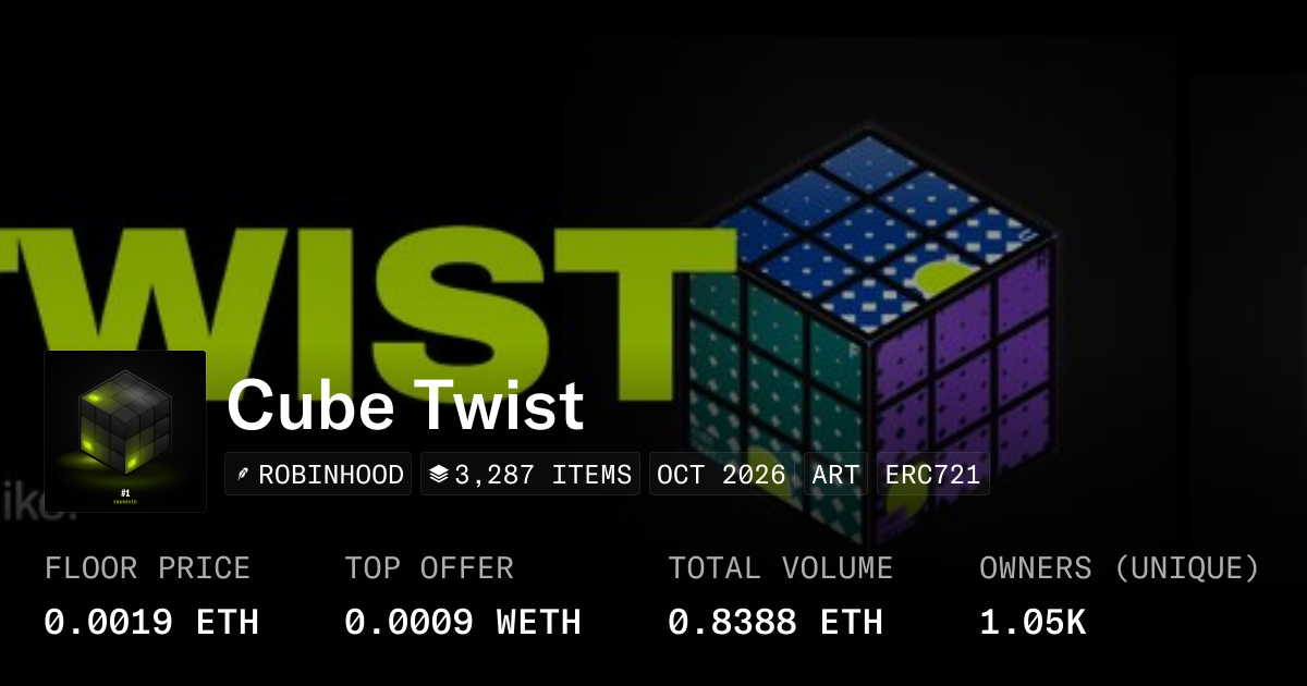 Cube Twist 0.002 ETH - Collection | OpenSea