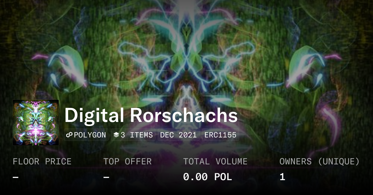 Digital Rorschachs - Collection | OpenSea