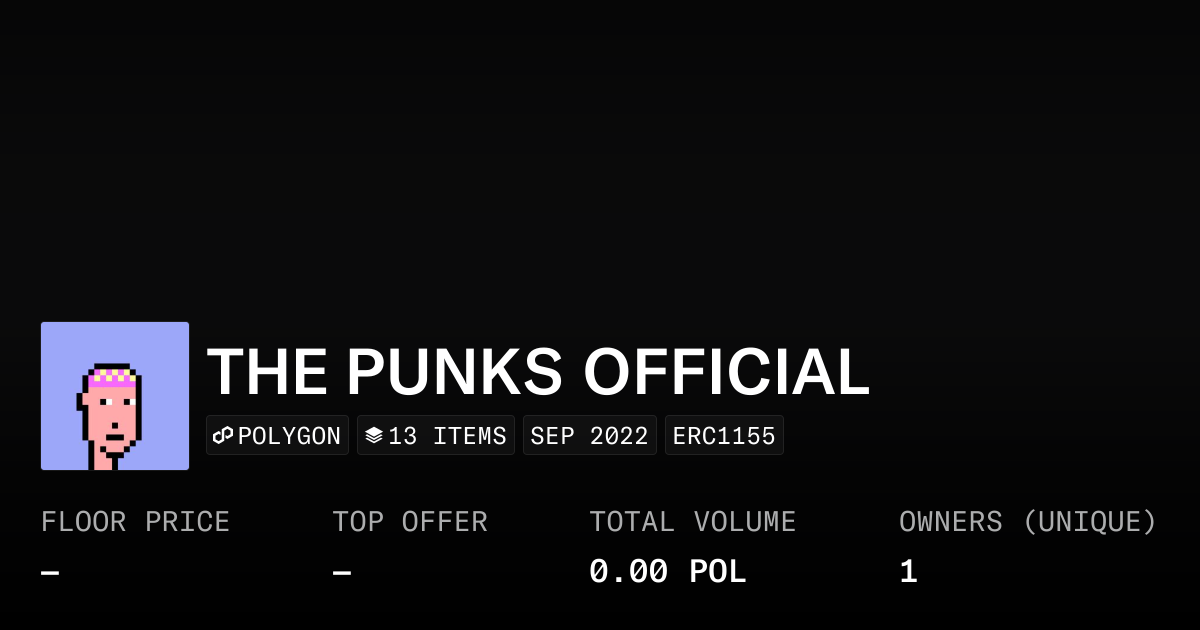 THE PUNKS OFFICIAL - Collection | OpenSea