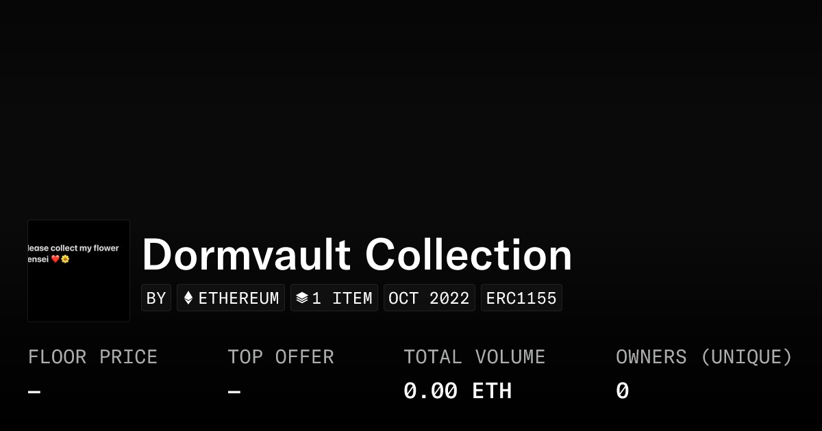 Dormvault Collection - Collection | OpenSea