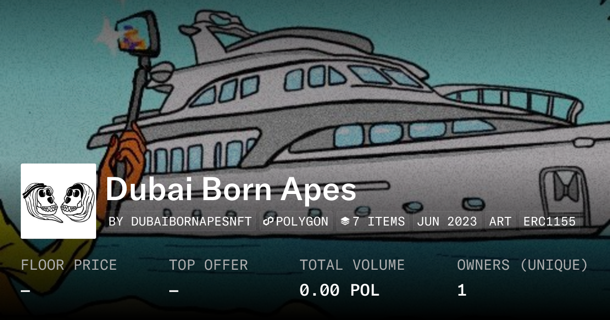 Dubai Born Apes Collection OpenSea