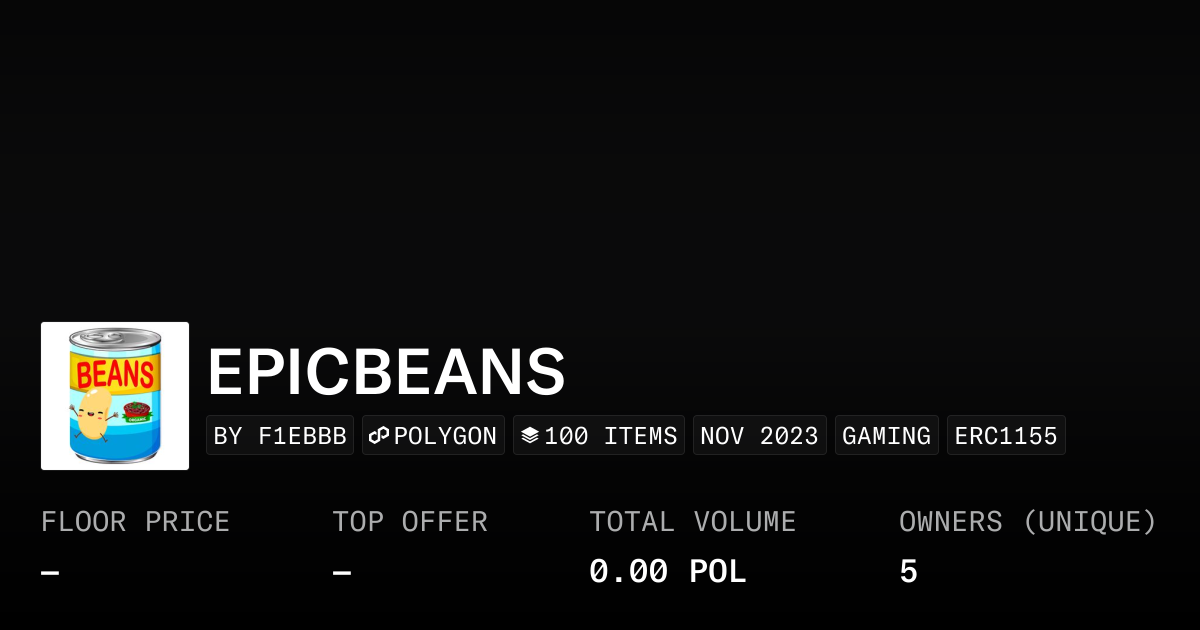 EPICBEANS - Collection | OpenSea