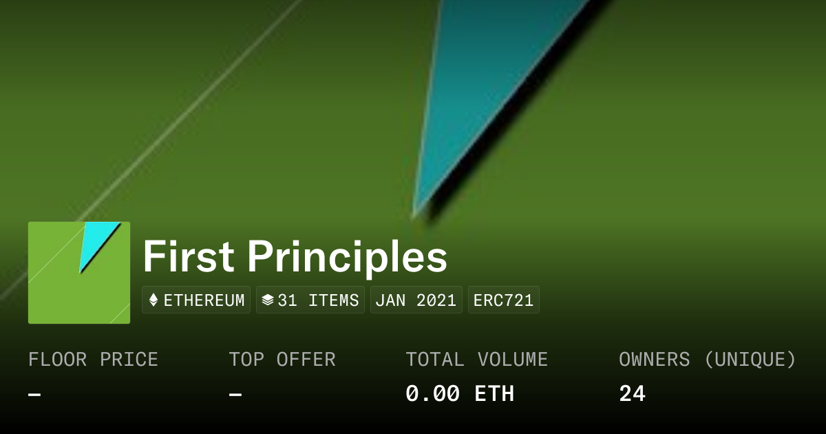 First Principles - Collection | OpenSea