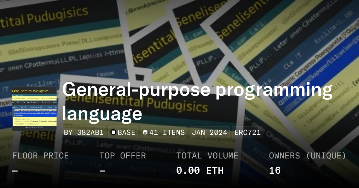 General-purpose programming language - Collection | OpenSea