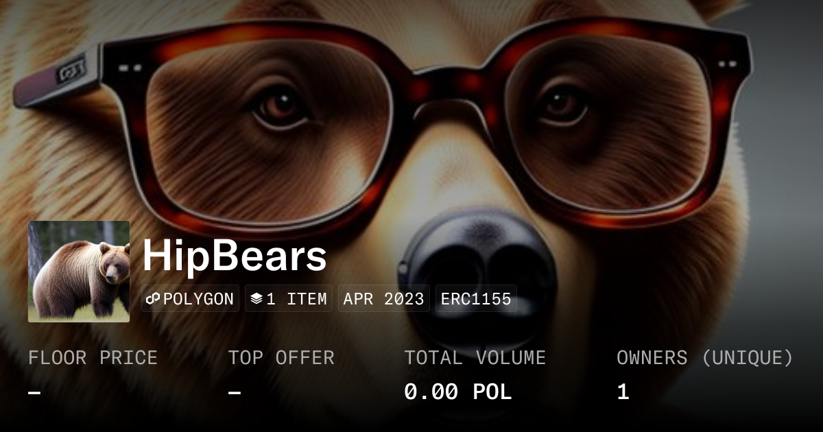 HipBears - Collection | OpenSea
