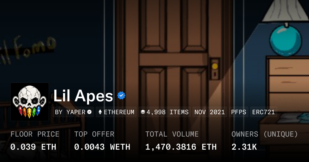 Lil Apes 0.039 ETH - Collection | OpenSea
