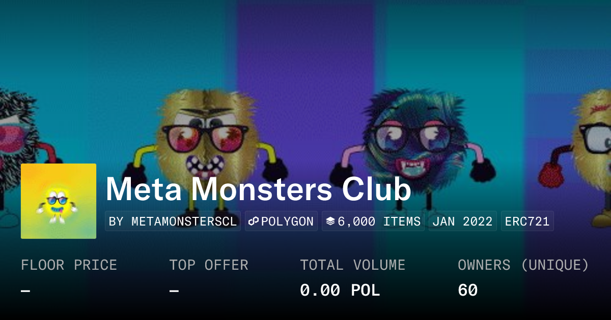 Meta Monsters Club Collection OpenSea