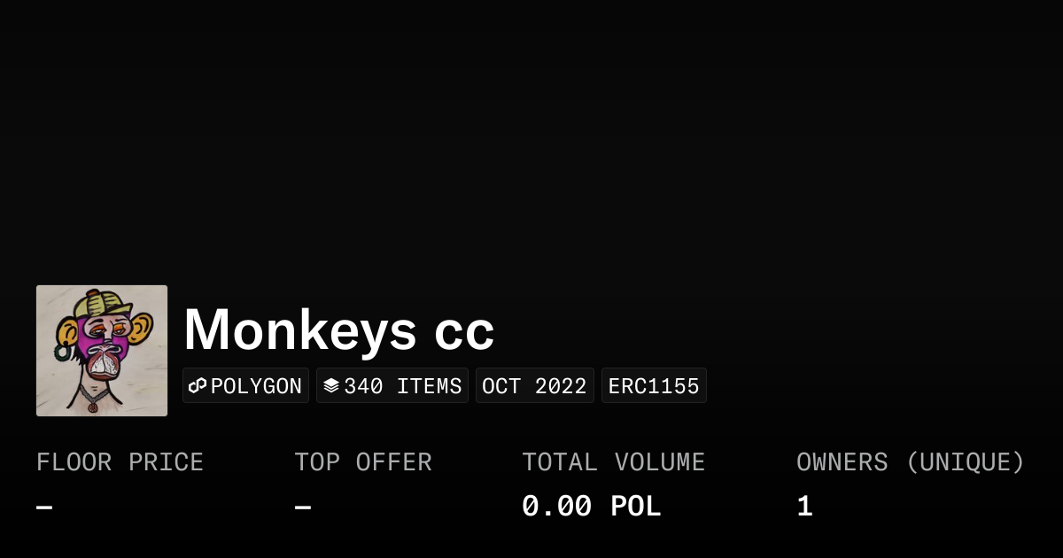 Monkeys cc - Collection | OpenSea