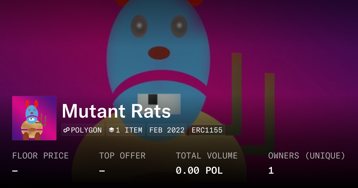 Mutant Rats - Collection | OpenSea