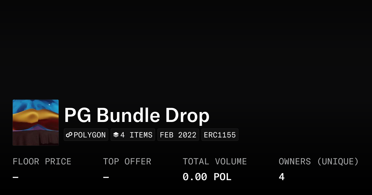 PG Bundle Drop - Collection | OpenSea