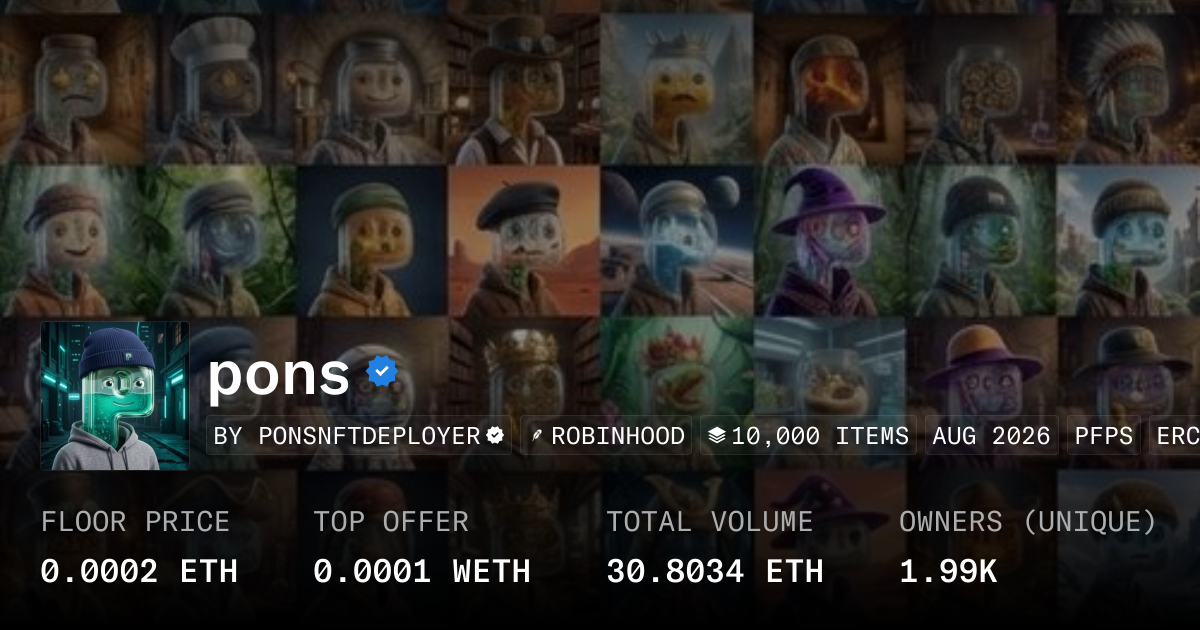 pons 0.0002 ETH - Collection | OpenSea