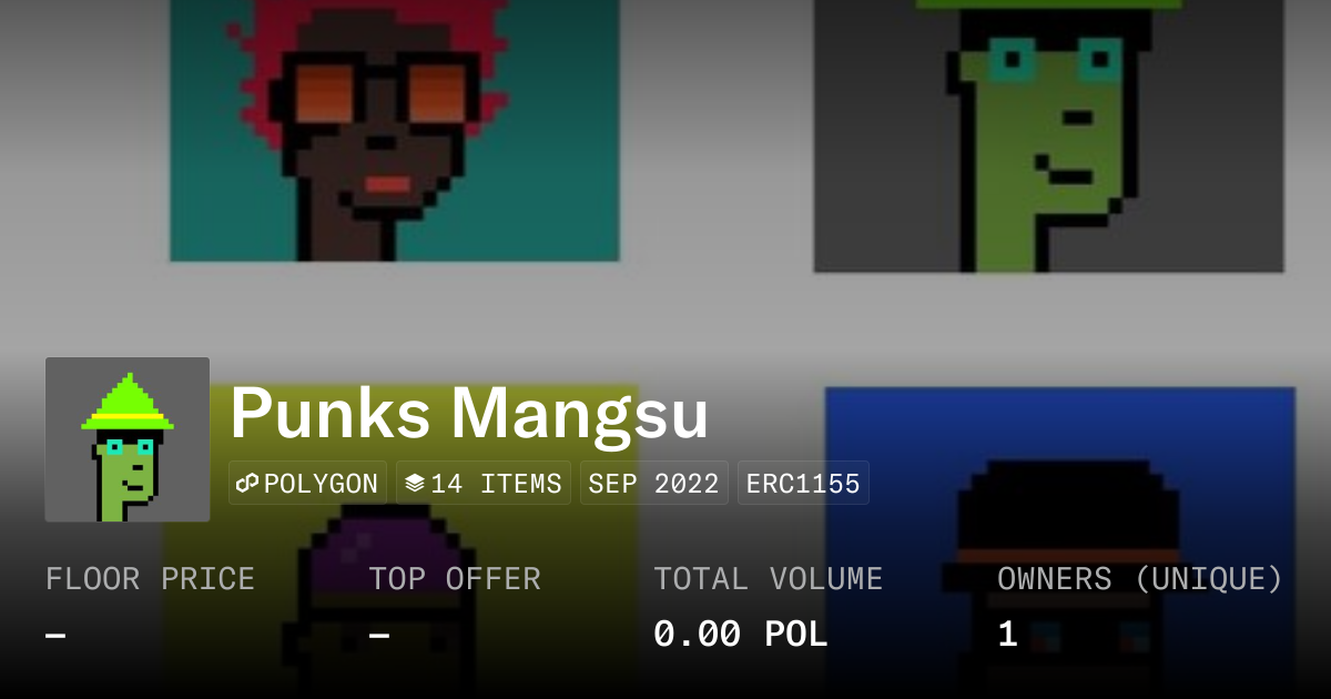 Punks Mangsu - Collection | OpenSea