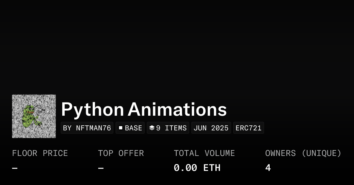 Python Animations - Collection | OpenSea