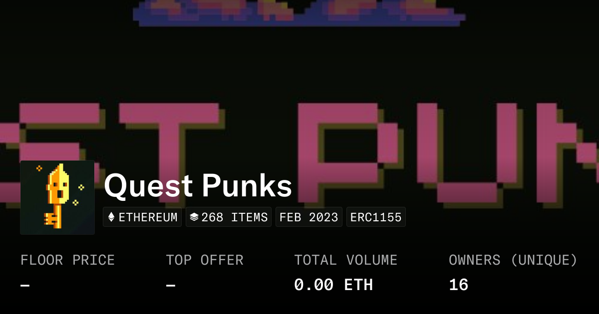 Quest Punks - Collection | OpenSea