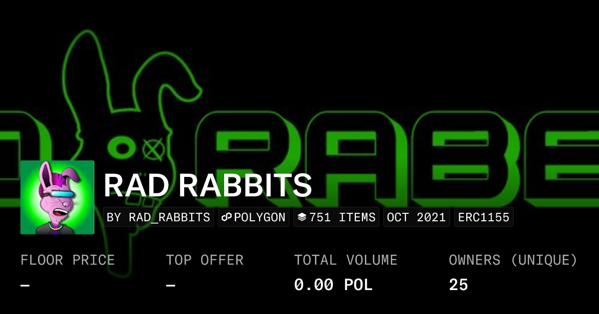 RAD RABBITS - Collection | OpenSea