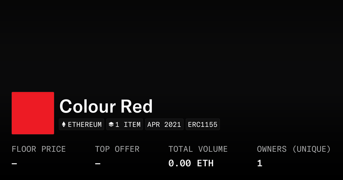 Colour Red - Collection | OpenSea