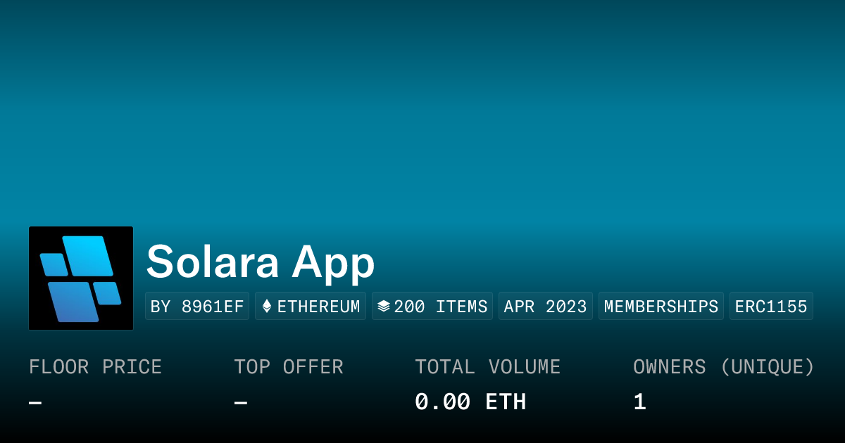 Solara App - Collection | OpenSea