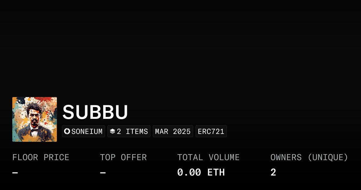 SUBBU - Collection | OpenSea