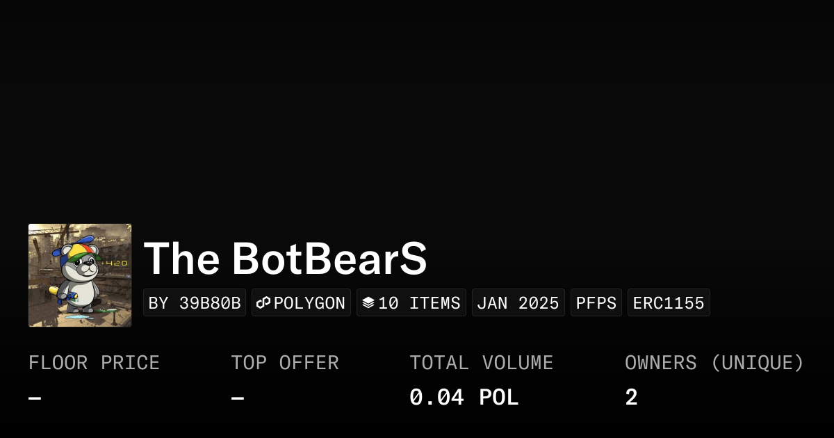 The BotBearS - Collection | OpenSea