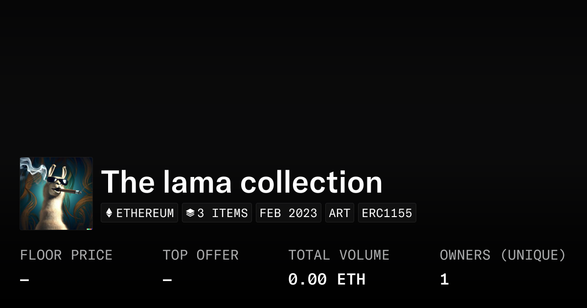 The lama collection - Collection | OpenSea