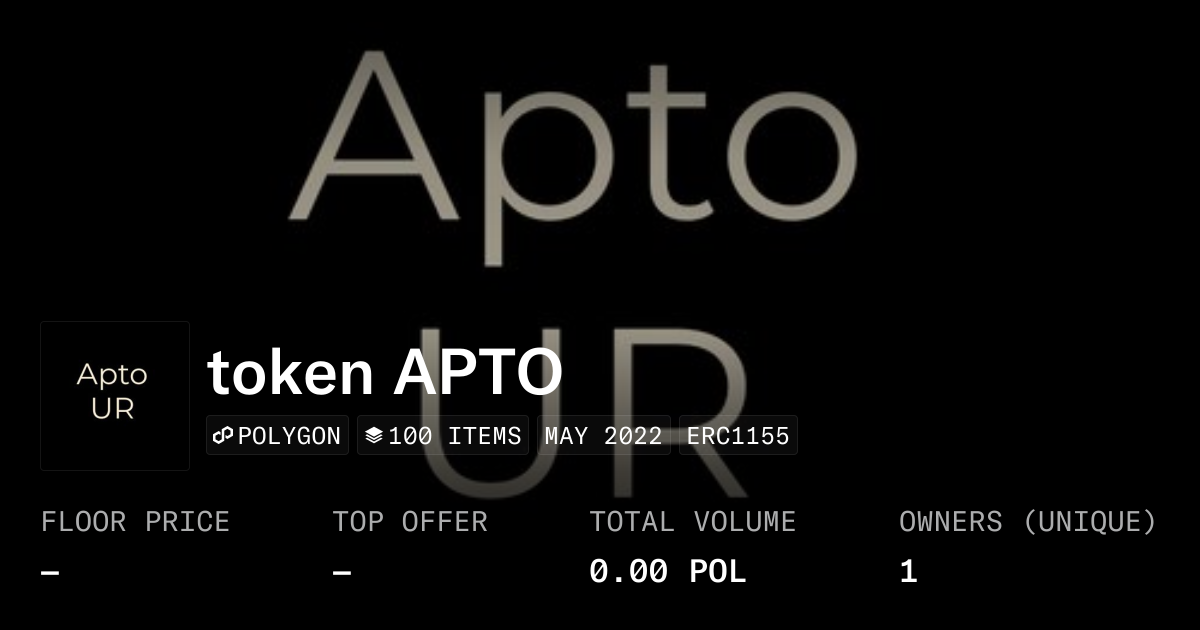token APTO - Collection | OpenSea