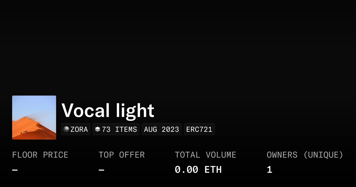 Vocal light - Collection | OpenSea