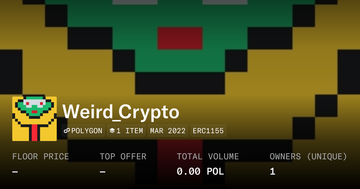 Weird_Crypto - Collection | OpenSea