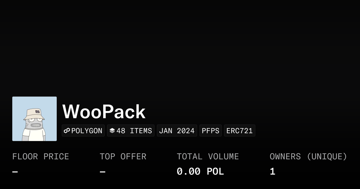 WooPack 0.0005 WETH - Collection | OpenSea