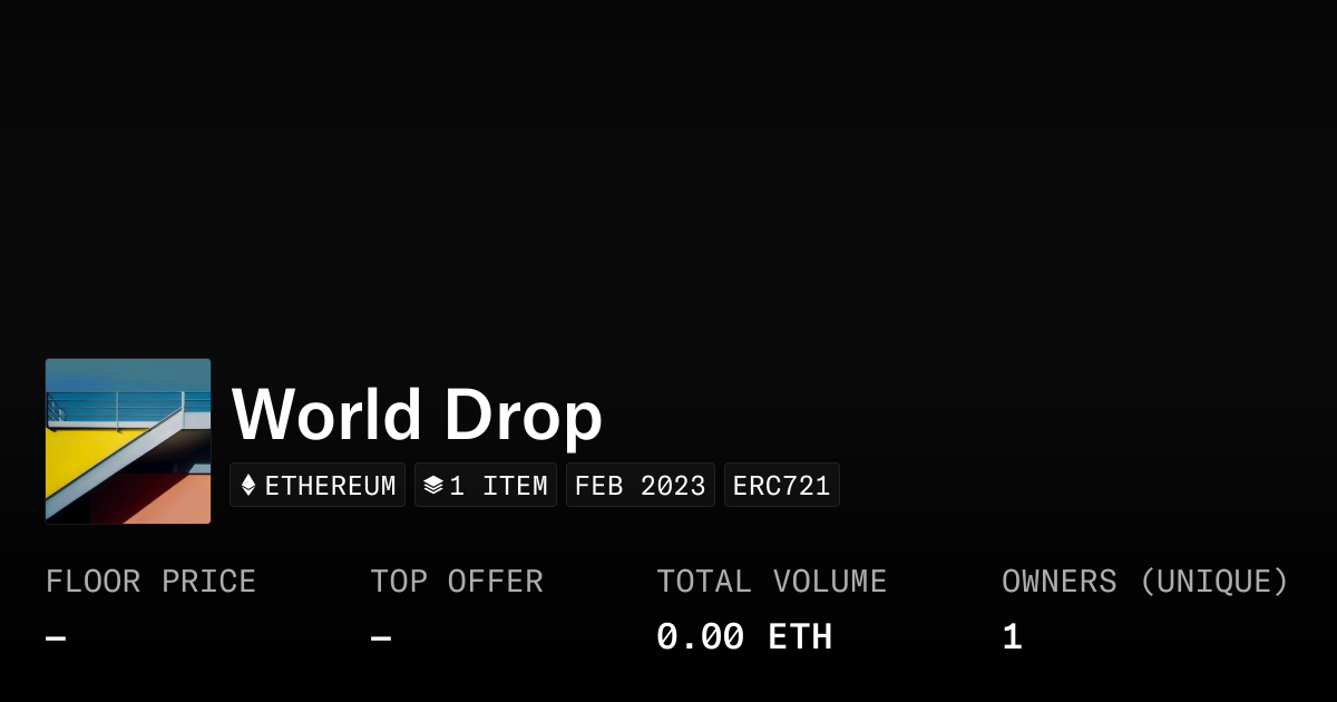 World Drop - Collection | OpenSea